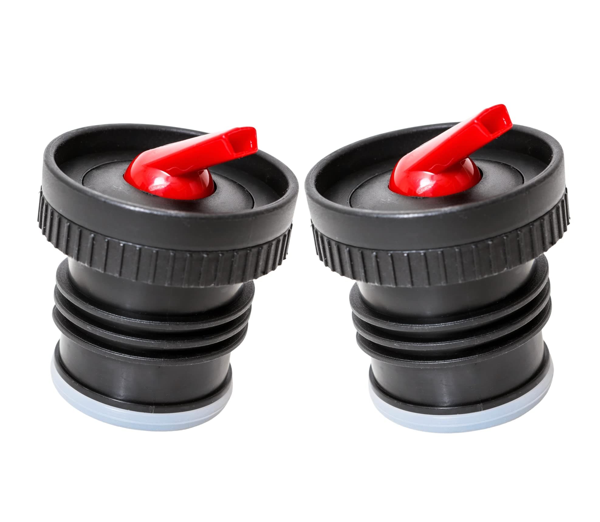 Stanley Thermos Stopper Pico de Mate Replacement Part For Classic Vacuum Insulated Wide Mouth Bottle Thermos (1.1QT, 1.5QT, 2QT) (2, Black-Red)