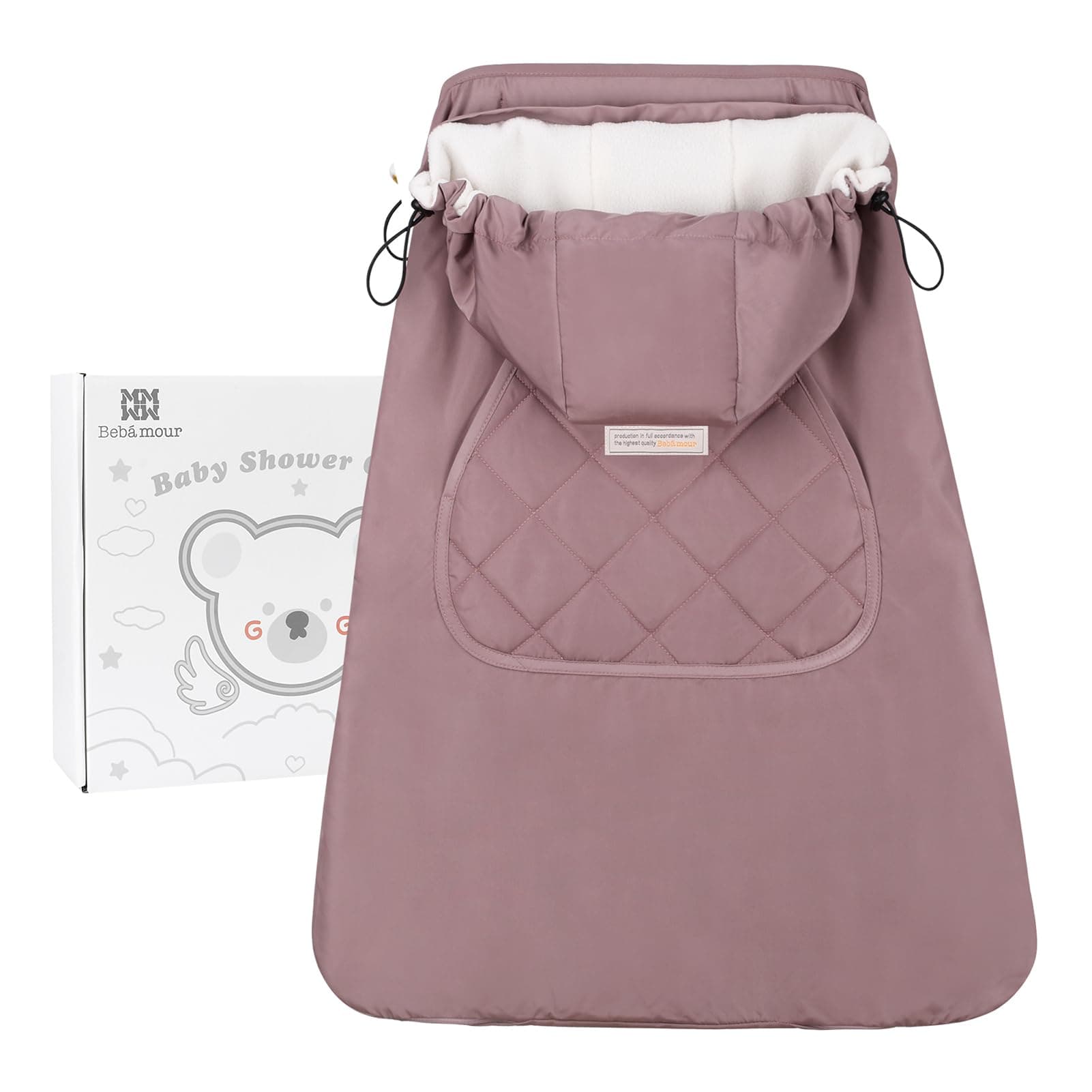 bebearBebamour Winter Cover for Baby Carrier Warm Universal Hoodie Baby Carrier Cover for All Seasons