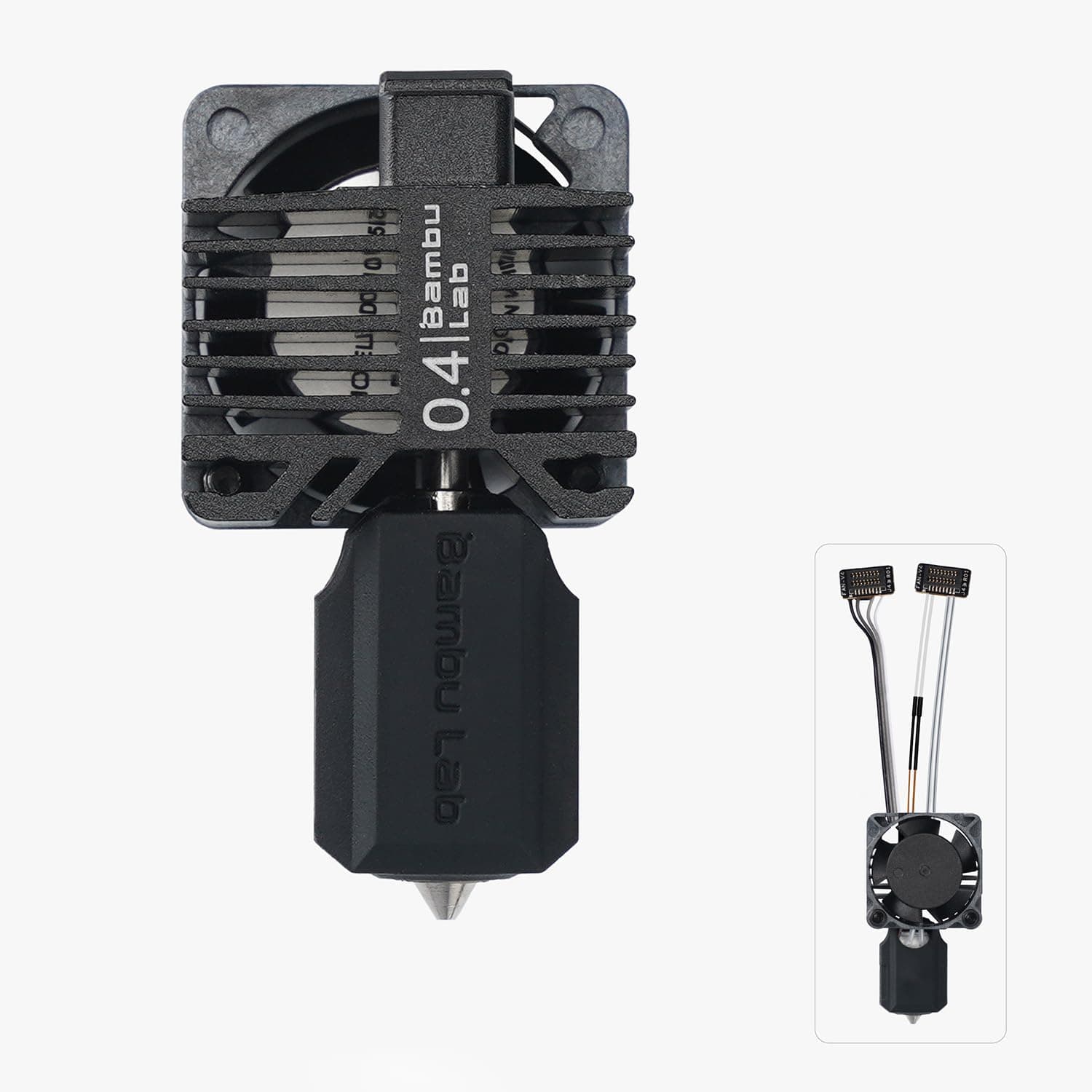 Bamboo Lab Tempered Steel Hotend Kits Set with Fan for 3D Printer P1, P1P, P1S (0.4mm)