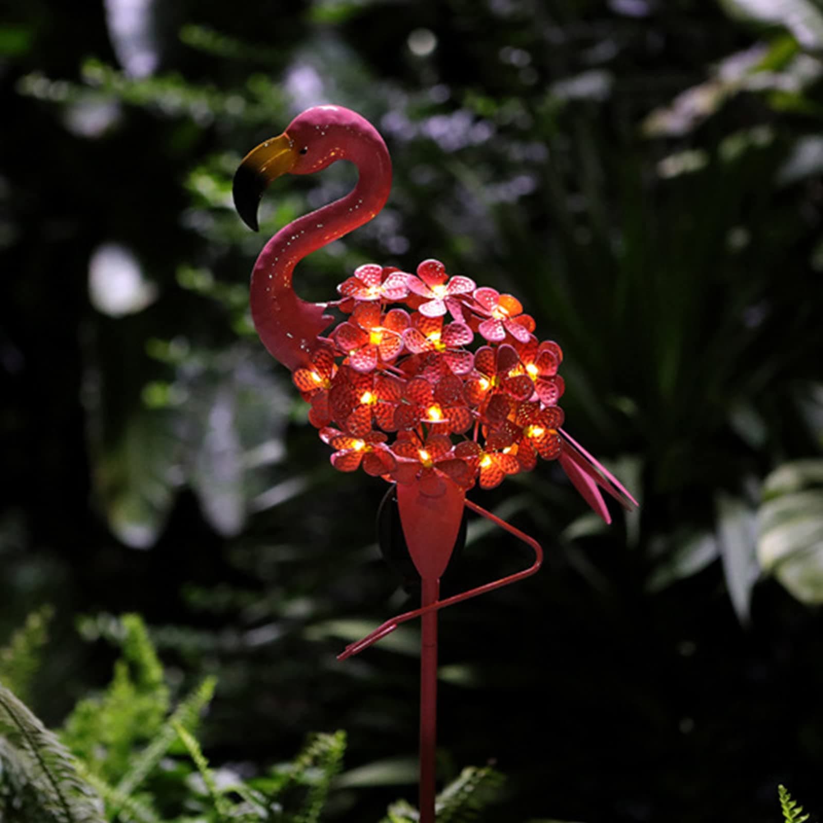 JMOMCLampes de Jardin solaires Flamingo, Lampe de pelouse décorative extérieure, lumière de Piquet de Fleurs à LED étanche, lumières solaires de paysage Pour éclairage de Bord de Route de Patio d