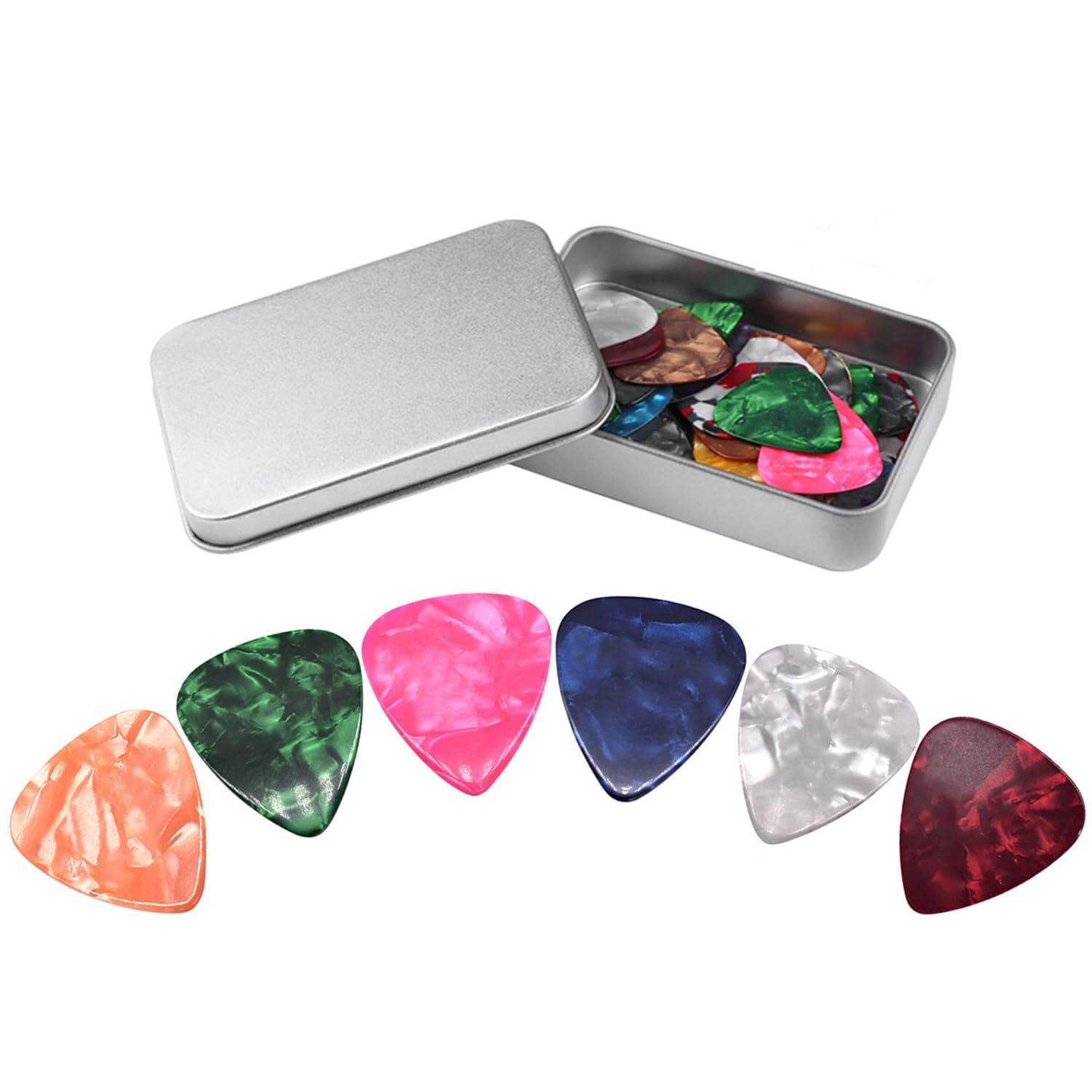 Guitar Picks 32pcs,PPpanda Guitar Plectrums For Your Electric, Acoustic, or Bass Guitar 0.46 0.71 0.96 1.2mm