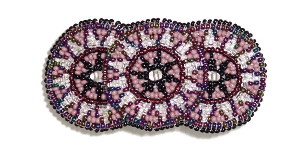 Rosette Barrette Czech Glass Beads Hair Scrunchy Hand Made Guatemala Fair TradeBa103-001