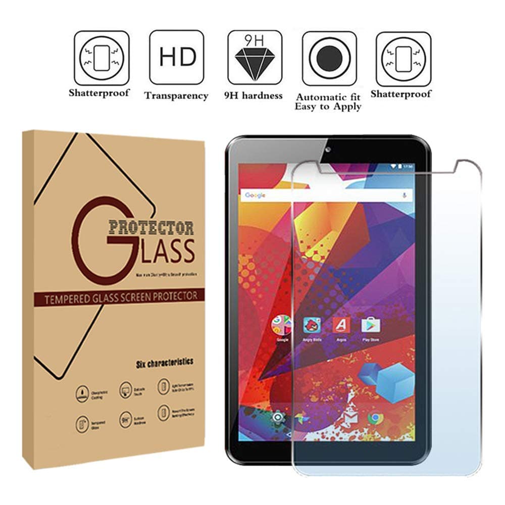 FINDING CASE Argos Alba 7 Inch Android Tablet - Premium Tempered Glass Screen Protector Film Cover 9H Hardness Anti-Scratch Bubble-Free Ultra Clear