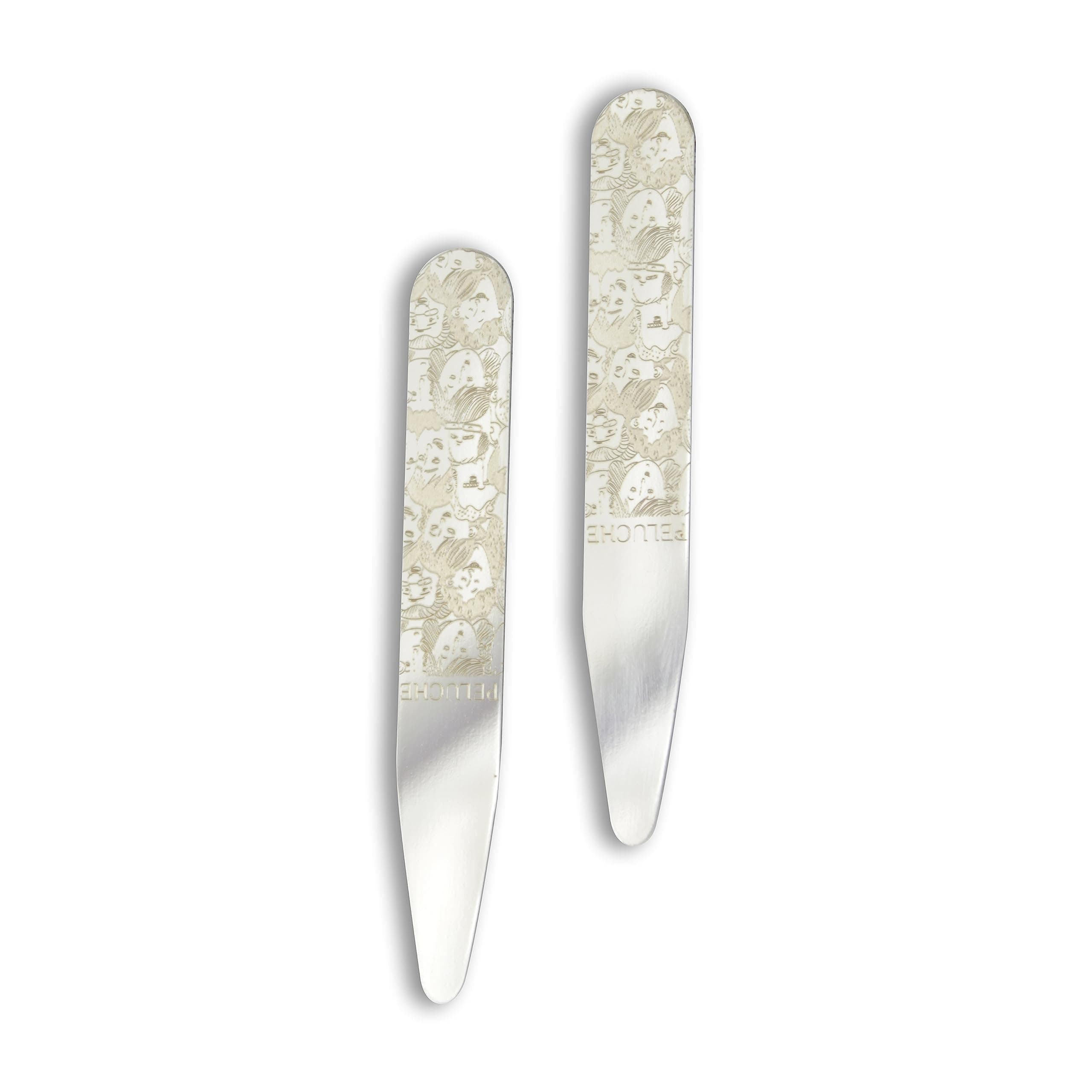 Peluche Silver Metal Collar Stays