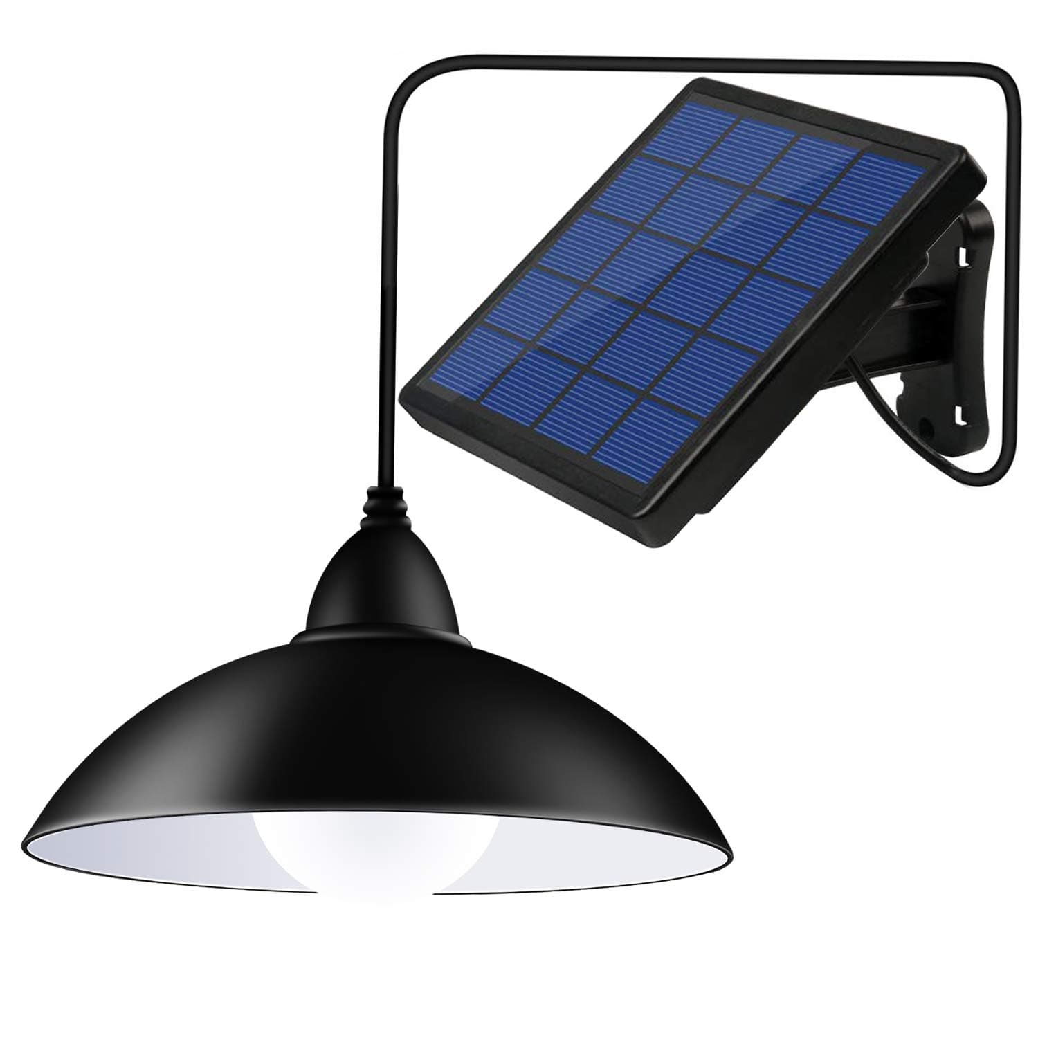 Bemexred Upgraded Solar Pendant Lights with Remote Control,Solar Powered Shed Lights Outdoor/Indoor,Auto On/Off Hanging Shed Lamp Dusk to Dawn for Barn Gazebo Storage Room Balcony Umbrella