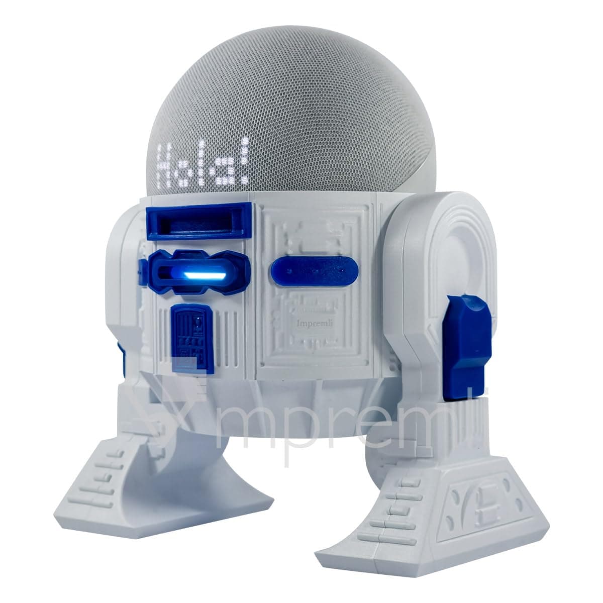 Android Rus-T1 Stand Speaker Compatible with Alexa Echo Dot 3 Gen, 4 Gen, 5 Gen, HomePod mini, Google Home Mini/Nest Mini y genericos (White/Blue)