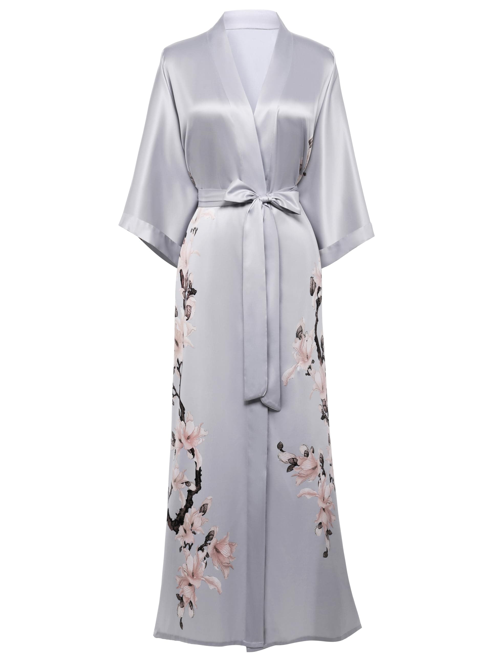 BABEYOND Kimono Robe Cover up Long Floral Bridesmaid Wedding Bachelorette Party Robe