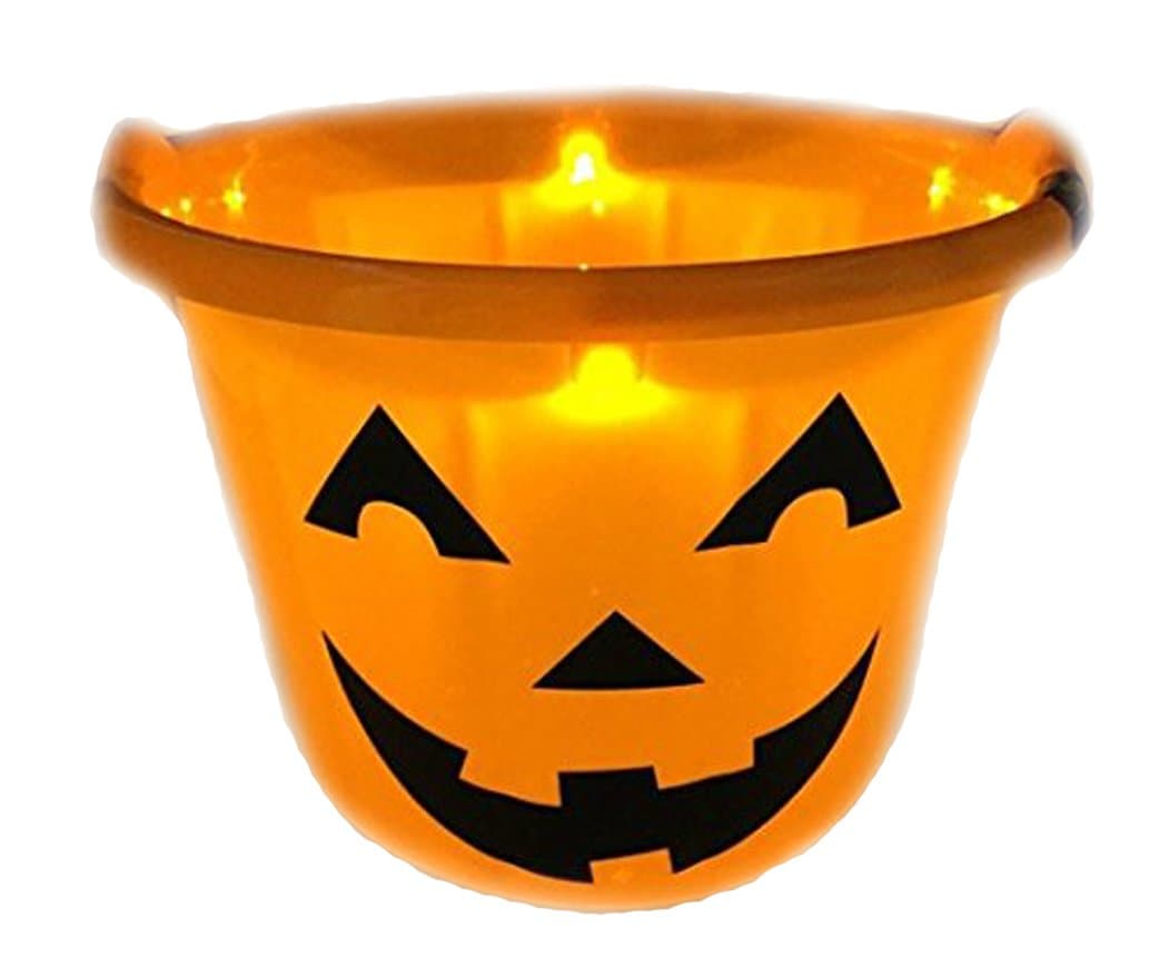 Shawshank INC Flashing Pumpkin Halloween Bucket Trick Or Treat Light Up Kids Pail by