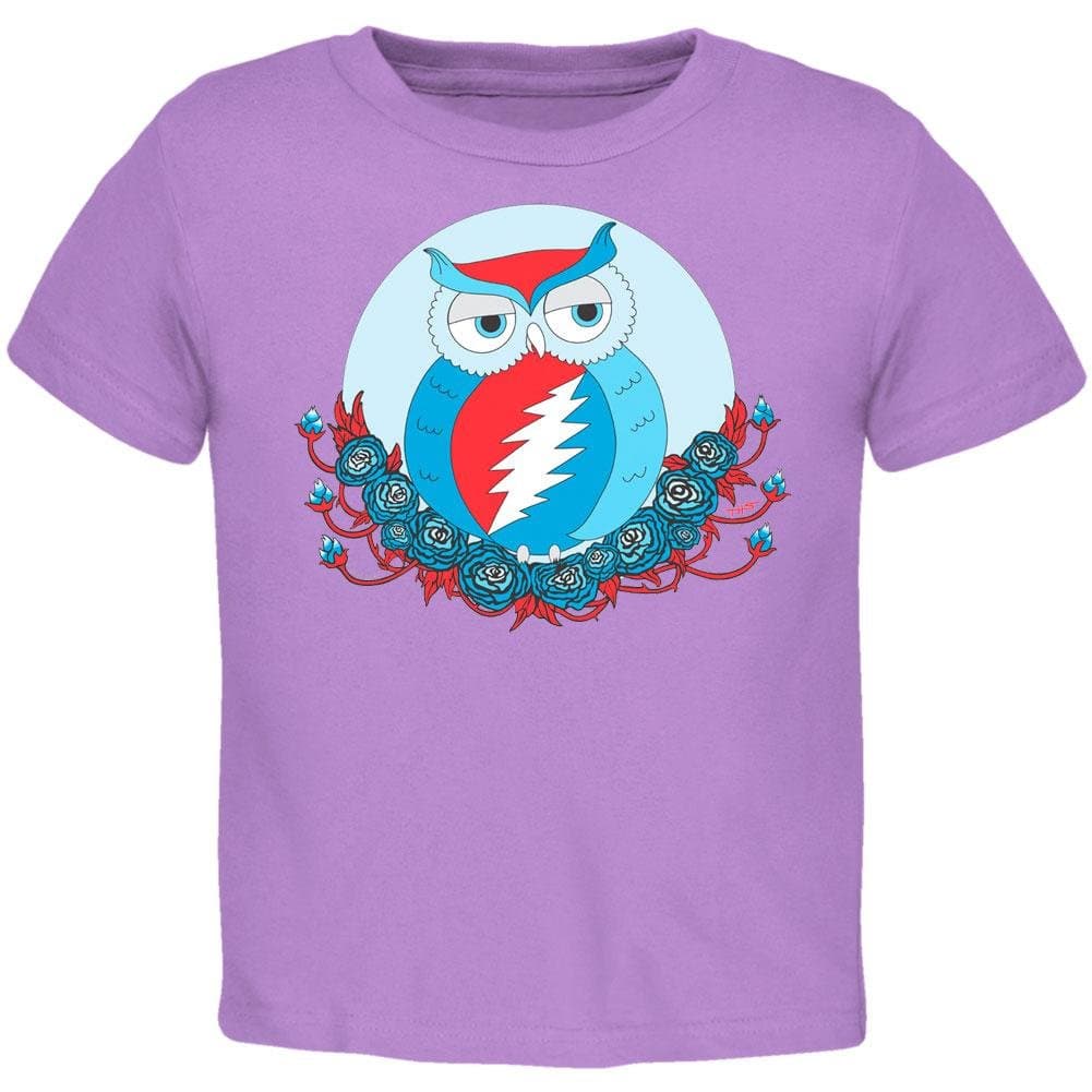 Grateful Dead - Steal Your Face Owl Lavender Toddler T-Shirt - 4T