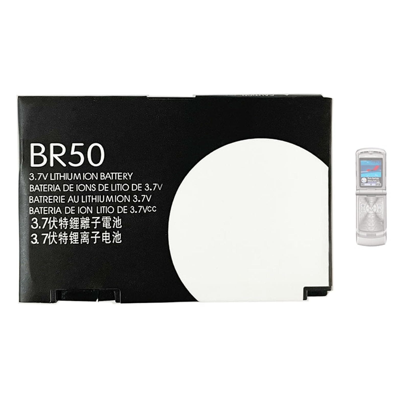 BR50 V3 Replacement Battery Compatible with Moto RAZR V3 V3i D&G V3c V3t Z3 PEBL U6 BR50 BR-50 SNN56968 Battery