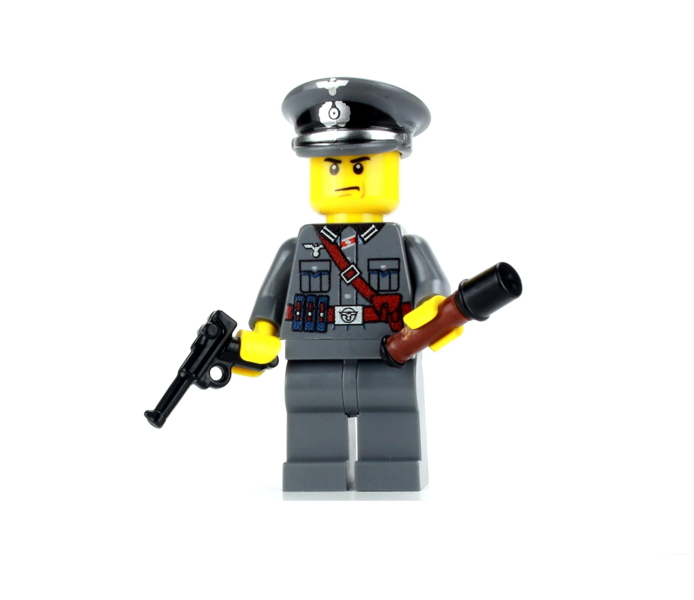 1.6 Inches Tall Collectible Wehrmacht Officer German WW2 Custom Minifigure | Printed in the USA | Genuine Military Minifig | Great Gift for Ages 10+ to Adult AFOL