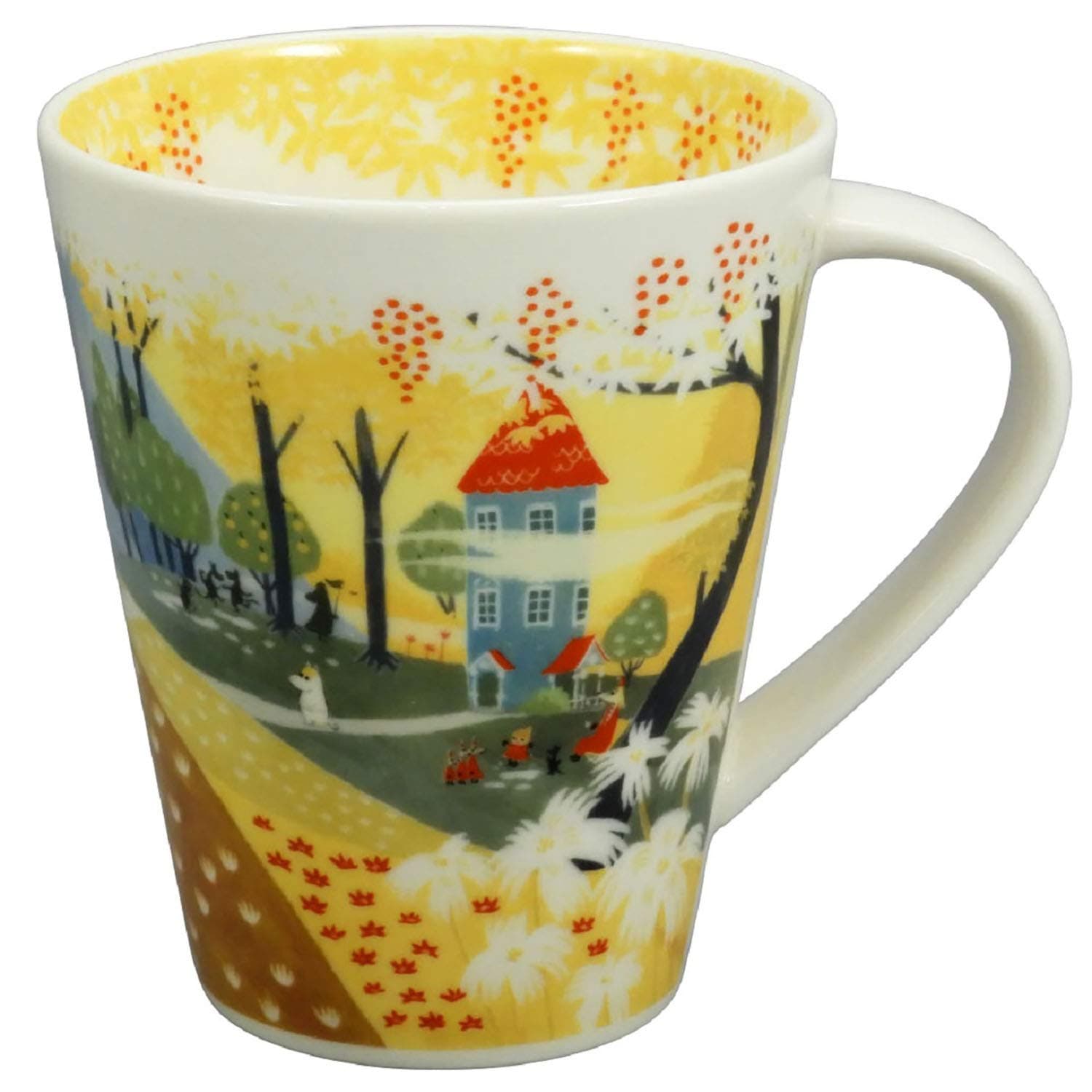 Yamaka Shoten Luonto Big Mug, Large, Moominhouse, Porcelain, 500ml, Microwave Safe, Moomin Goods, Scandinavian, Mother's Day, Gift, Tableware, Wedding Gift, Made in Japan