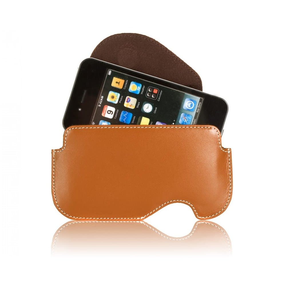 Issentiel - Apple iPhone 4 / iPhone 4S Haute Couture Belt Leather Case Soft Tan