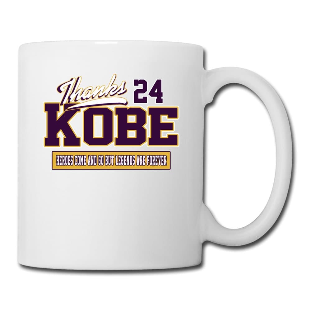 Novelty-coffee-mugs LA Fans Thanks KB24# Black MAMBA Cup White