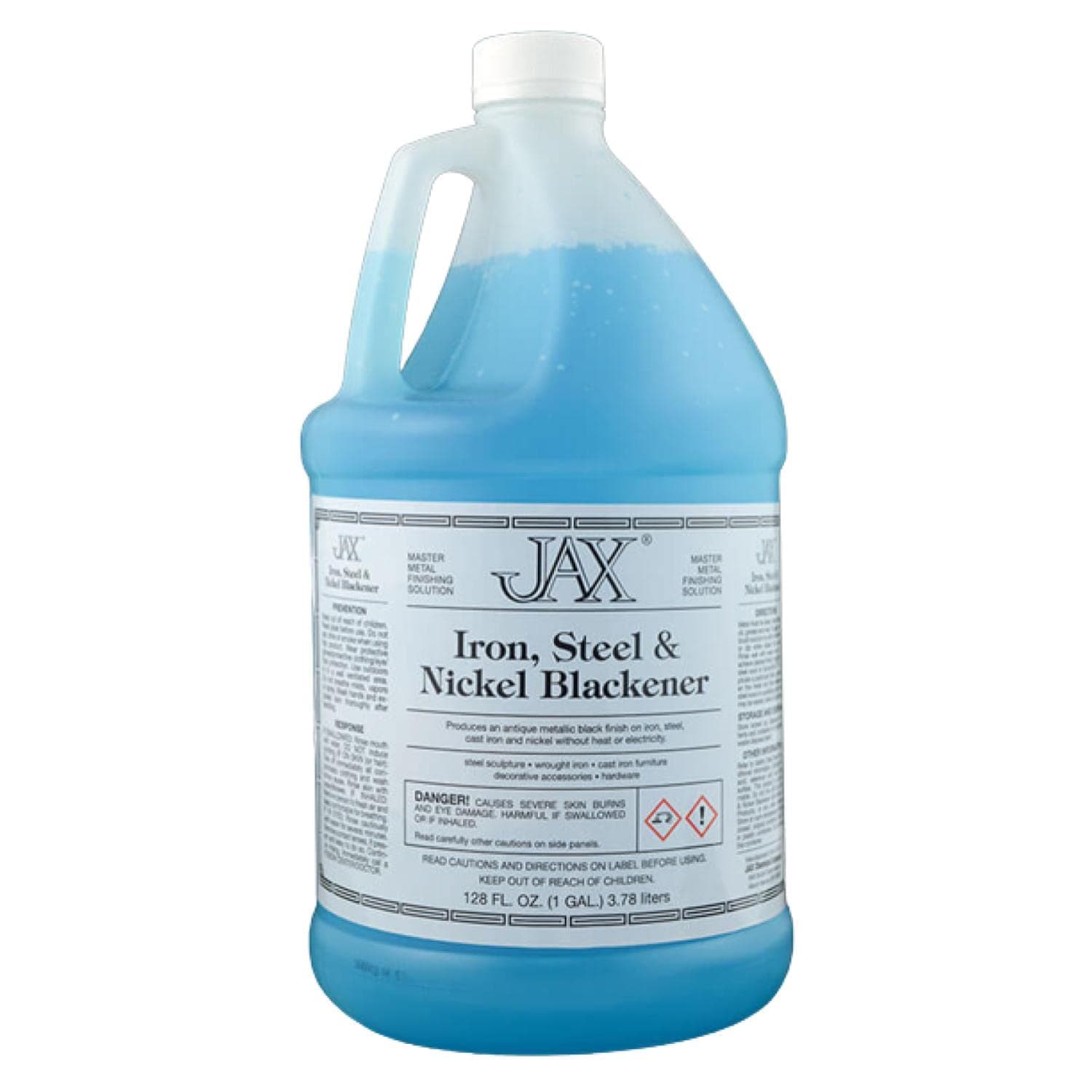 JAX Iron, Steel, & Nickel Blackener - Metal Finishing Solution - Antique Finish Without Heat or Electricity - Gallon