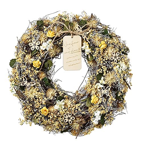 Green House Natural Wreath L 4494-A Salty Yellow