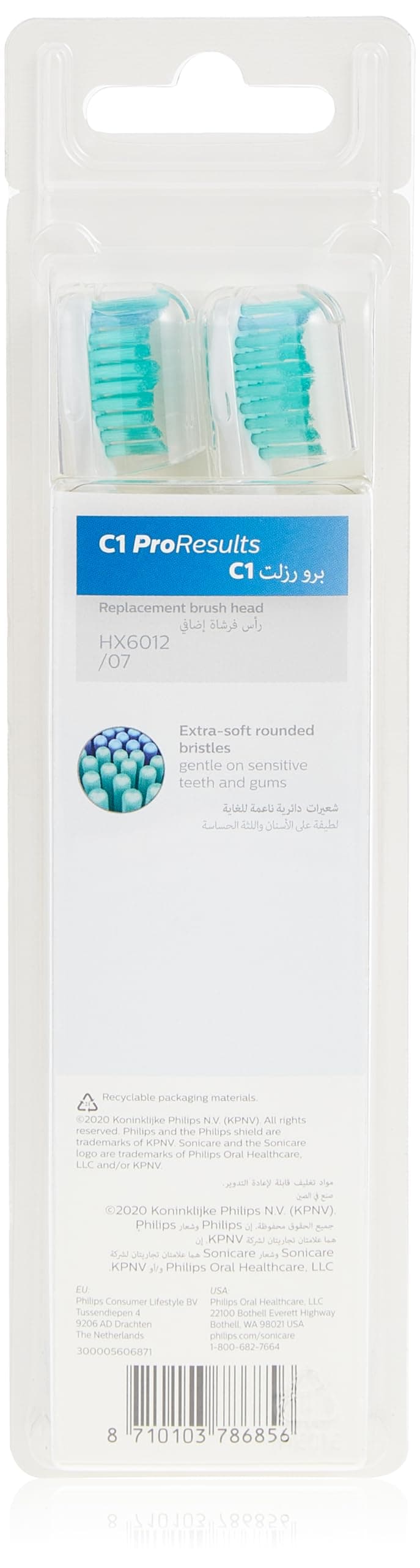 Sonicare Proresults Standard Sonic Toothbrush Heads - Pack Of 2, Hx6012/07