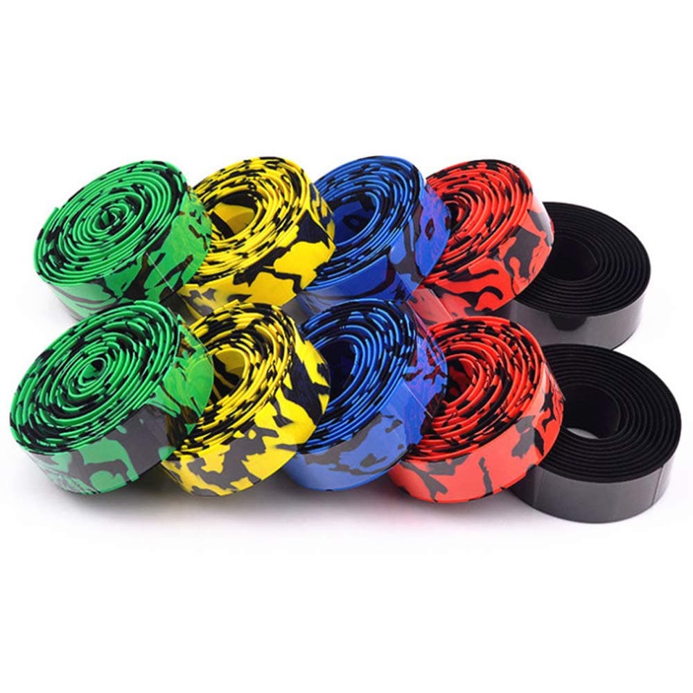 5 Pack Bar Tape Road Bike, Road Bike Handlebar Tape, Camo Bicycle Anti-slip&damping Rubber Cushion, Cycling Wrap Padded For Ultra-light And Durable Quality Absorbs Shock And Vibration During Cycling