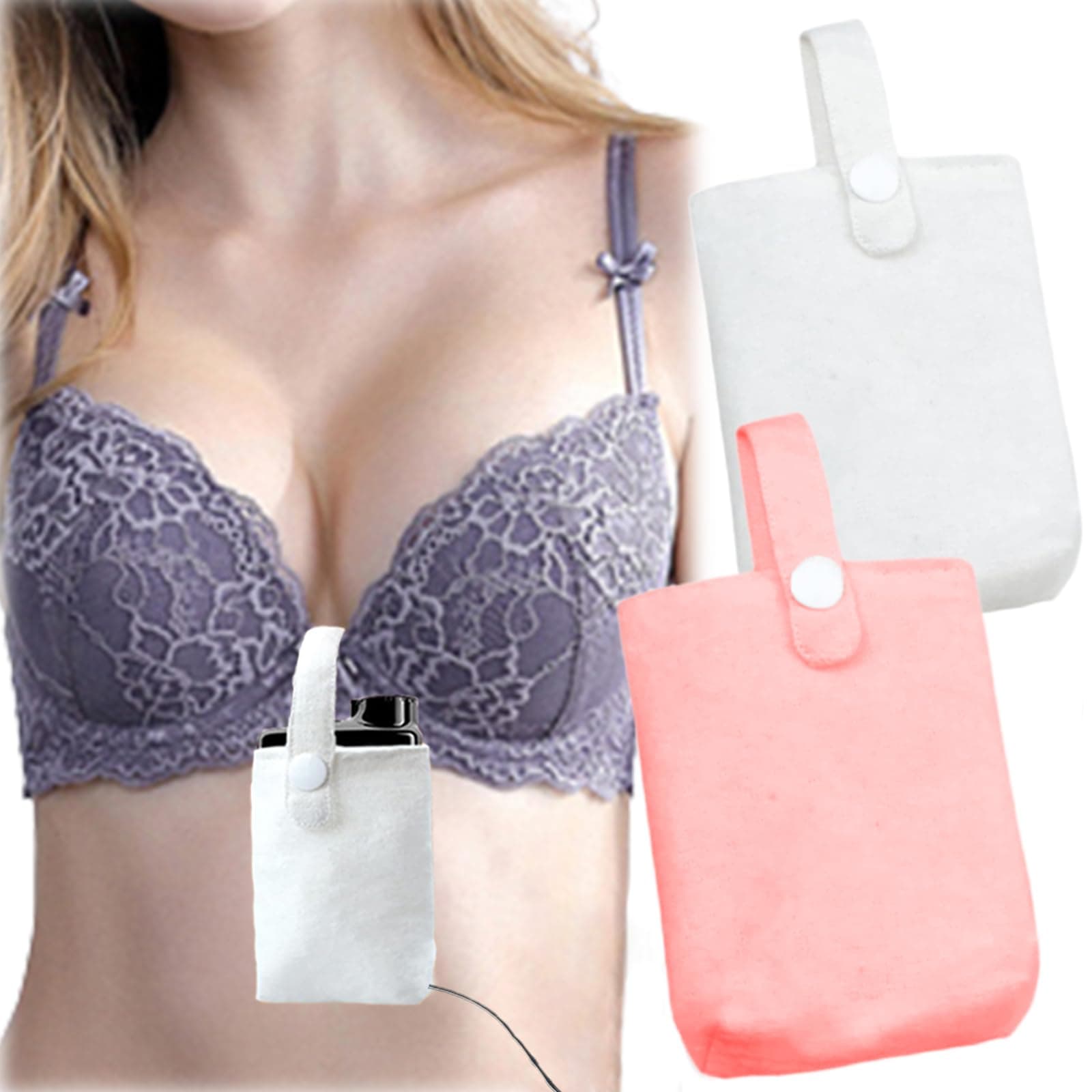 2PCS Bra Pocket for Insulin Pump Hidden Undercover Insulin Pump Holder for Bra Insulin Pump Carrier Diabetes Supplies Diabetes Care