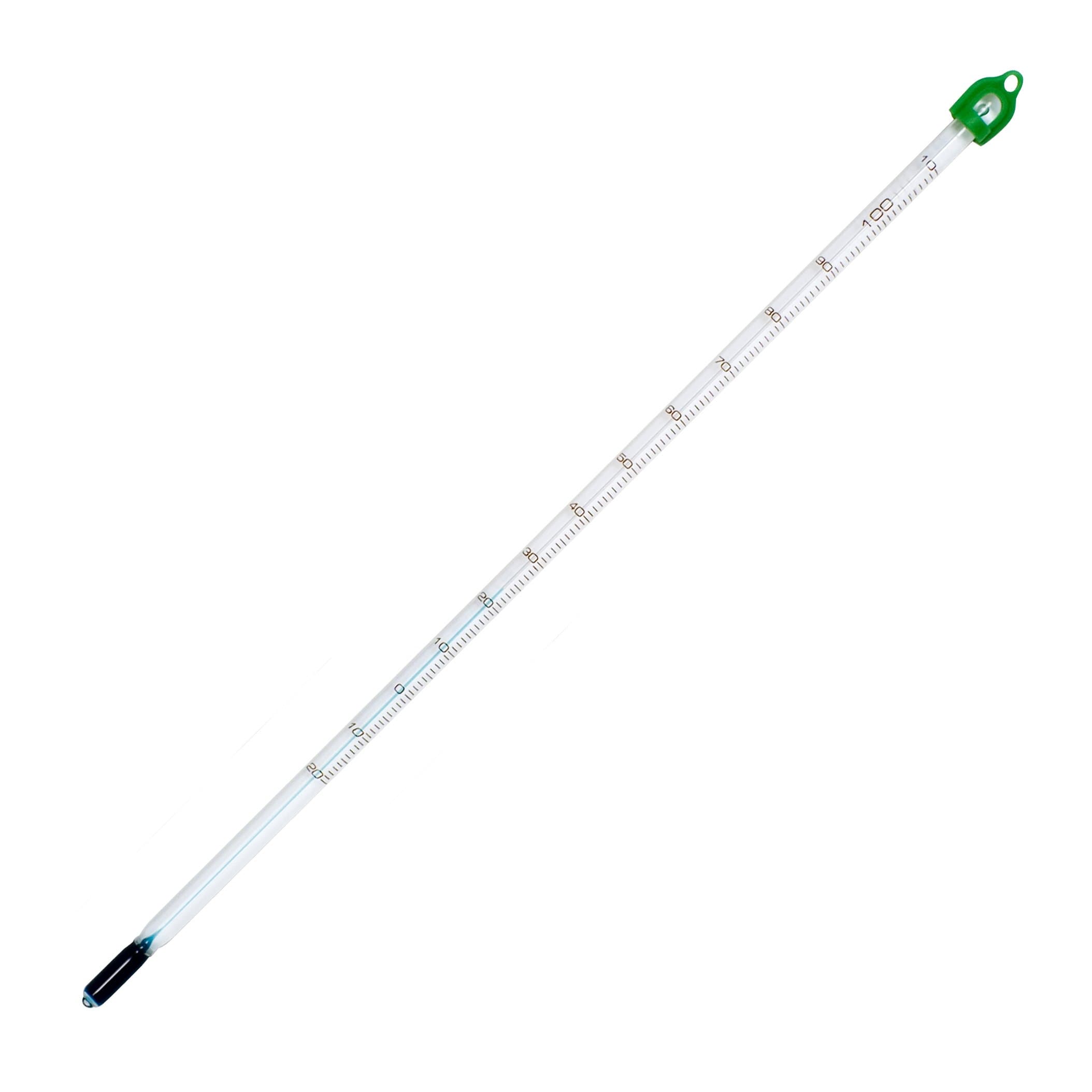 H-B Instrument Easy-Read Pocket Liquid-In-Glass Thermometer, Total immersion with Enviro-Safe 20 to 120 degree F Range B60570-2100 1