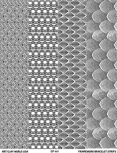Framework Full Length Low Relief Texture Sheet, 10in x 2in Each of Windows, Bridges, Chevrons, and Arched.