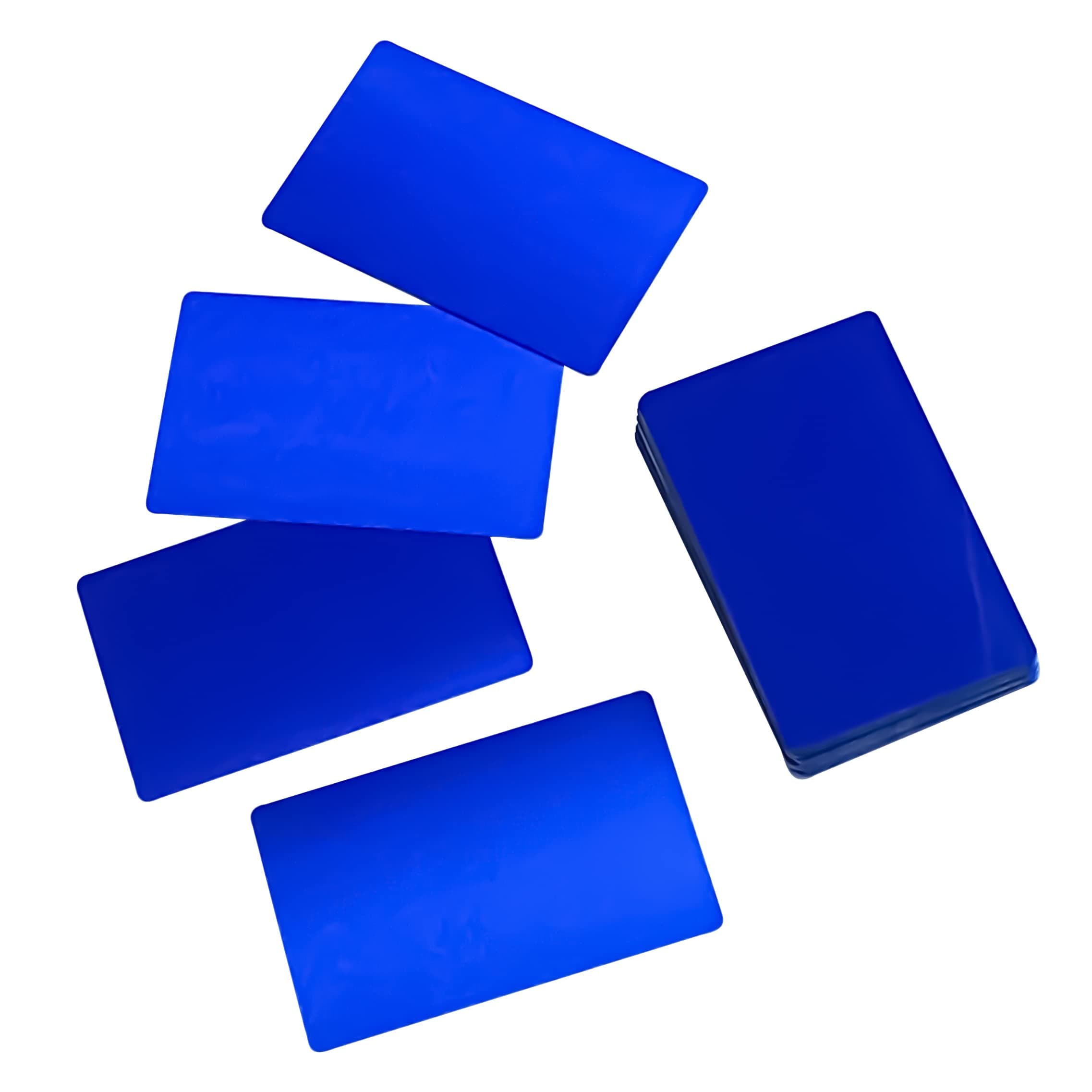 RXBC2011 Blank Metal Business Cards Laser Engraving Aluminum Blue Pack of 100