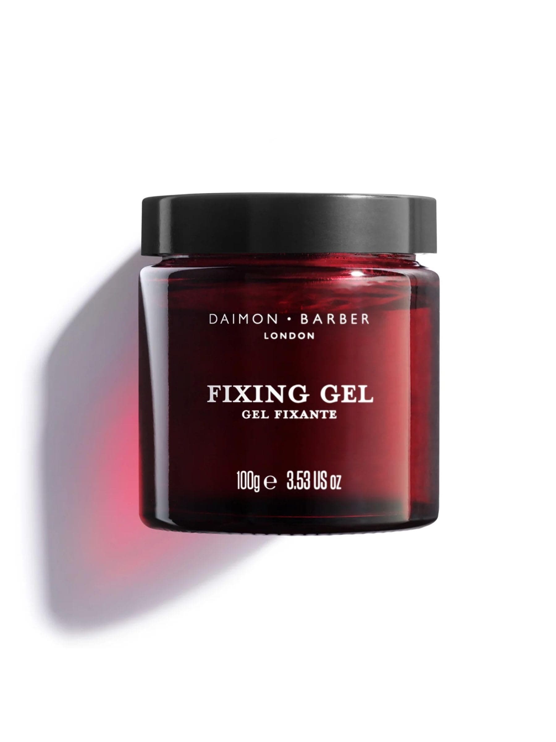 Daimon Barber Wax and Oil Based Fixing Gel, Medium to Low Shine and Super Strong Hold Hairstyling Gel for Men, Ideal for High and Tight Hair Styles and Slicks, for All Hair Types, Oudh Scent 100g