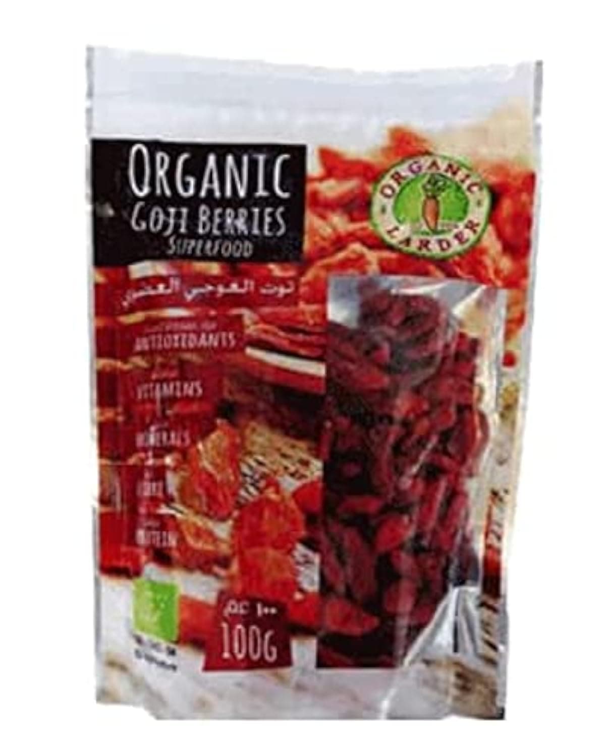 Organic Larder Goji Berries Superfood - 100g, Gluten Free