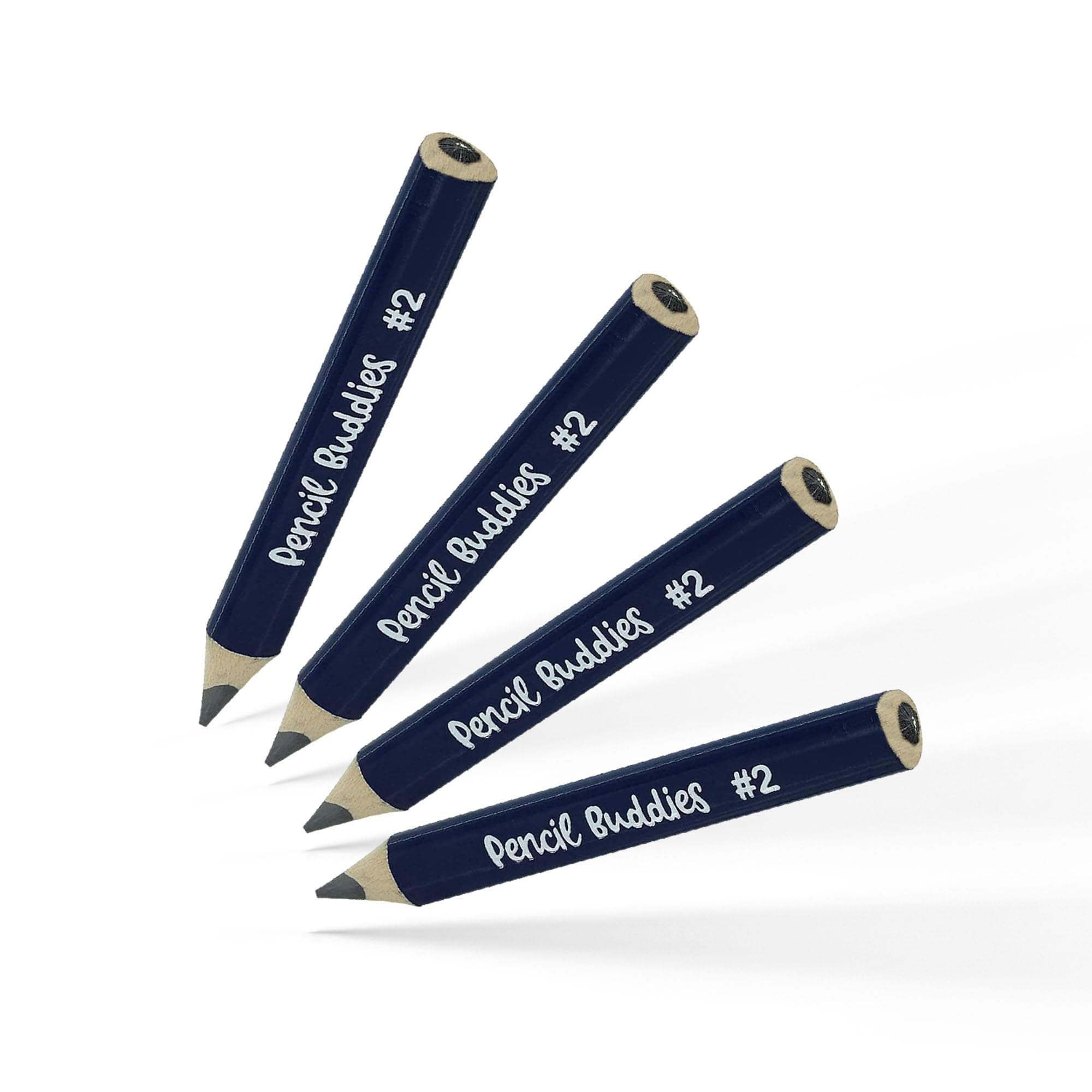 Kids Pencils for Toddlers, Beginners, Preschool and Kindergarten Ages 2-6 years With Jumbo Triangle Shape, #2 Graphite, Fat Pencils With Easy Grip and Large Core (8 pack + Sharpener, Navy Blue)