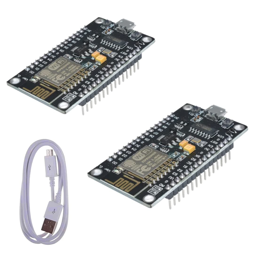 NodeMCU ESP8266 V3 Lua CH340 WiFi Development Board | Opensource IoT Platform | Breadboard Friendly| (Pack of 2)