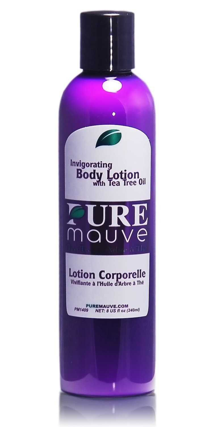 Pure Tea Tree Body Lotion, Mauve Invigorating Moisturizer, Ideal for Itchy, Dry, Oily, Blemish Prone Skin, Contains Natural Shea Butter, Vitamin E