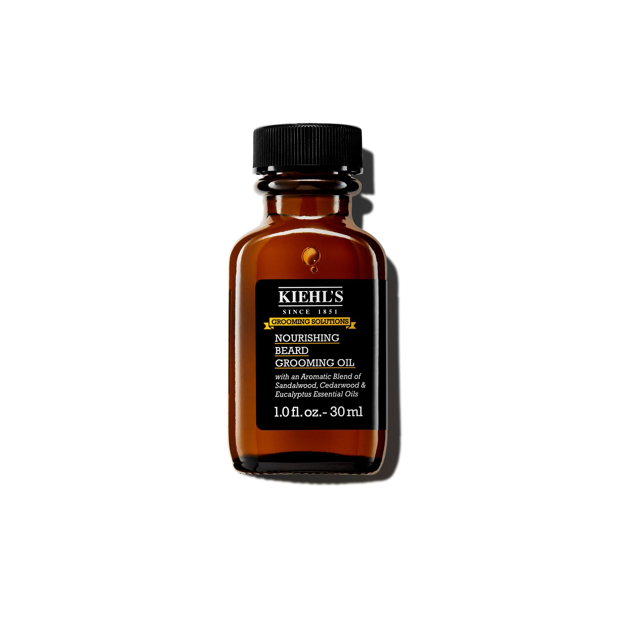 Kiehl'sGrooming Solutions Nourishing Beard Grooming Oil, Lightweight Men's Beard Oil, with Essential Oils & Pracaxi Oil, Non-Greasy Feel, for All Skin Types, Paraben-free, 1 fl oz