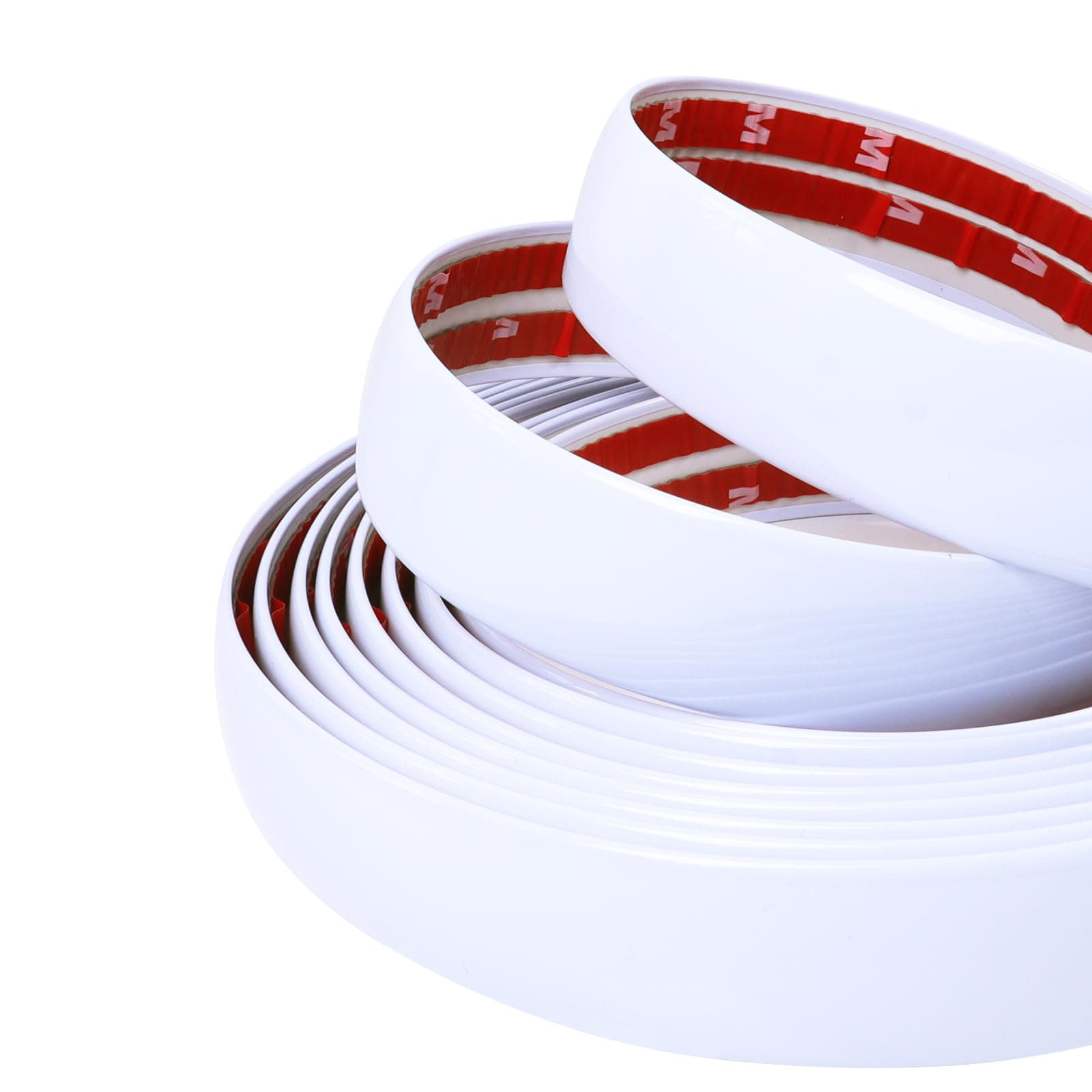 1""(25mm) White Automotive Trim Molding 25Ft Car Side Body Trim(Self Adhesive) UV Protected Scratch-Proof Decorative for Motor Truck RV Exterior Interior Door Window Bumper
