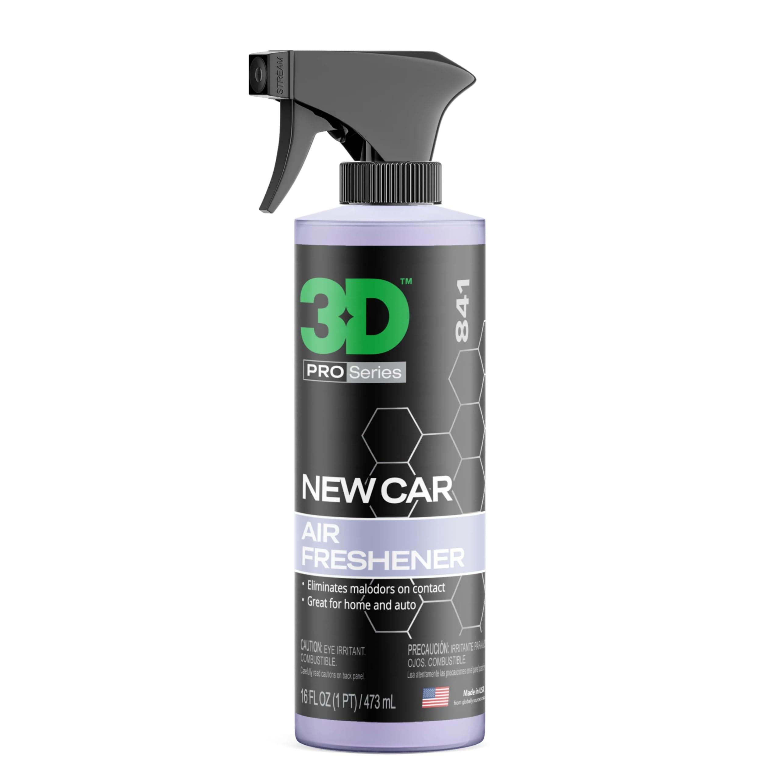 3D New Car Scent Air Freshener – 16oz Spray Bottle – Long-Lasting, Non-Toxic, Water-Based Formula with Organic Oils – Safe for Pets, People & All Surfaces