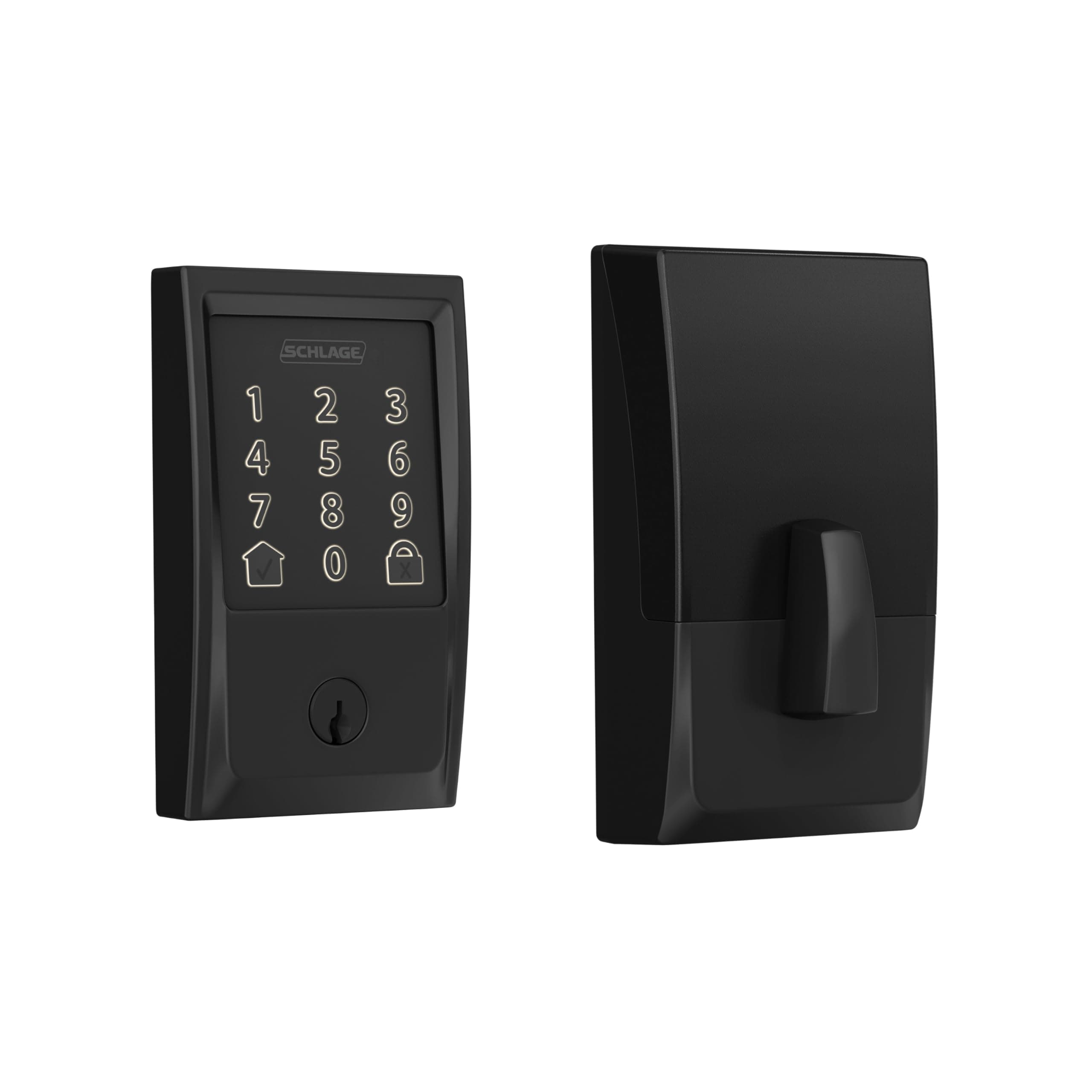 Schlage Encode Smart Wi-Fi Deadbolt Lock with Touchscreen Keypad, Keyless Front Door Entry, App Control, Alexa, Google Home and Airbnb Compatible, Matte Black, BE489WB CEN 622