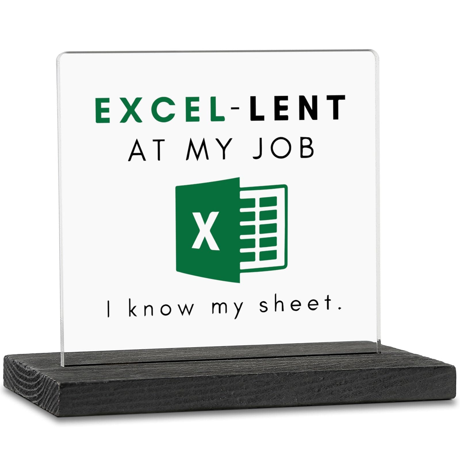 vizuzi Accountant Gifts for Women, Men, Funny CPA, Spreadsheet, Excel Gift Idea For Coworkers, Accounting, Boss, Worker, Colleague, Friend Acrylic Desk Decorative Sign ZBB43