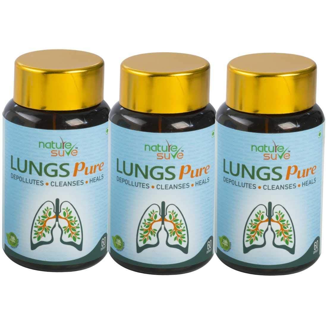 Nature Sure Lungs Pure Capsules for Men & Women – 3 Packs (3x60 Capsules)