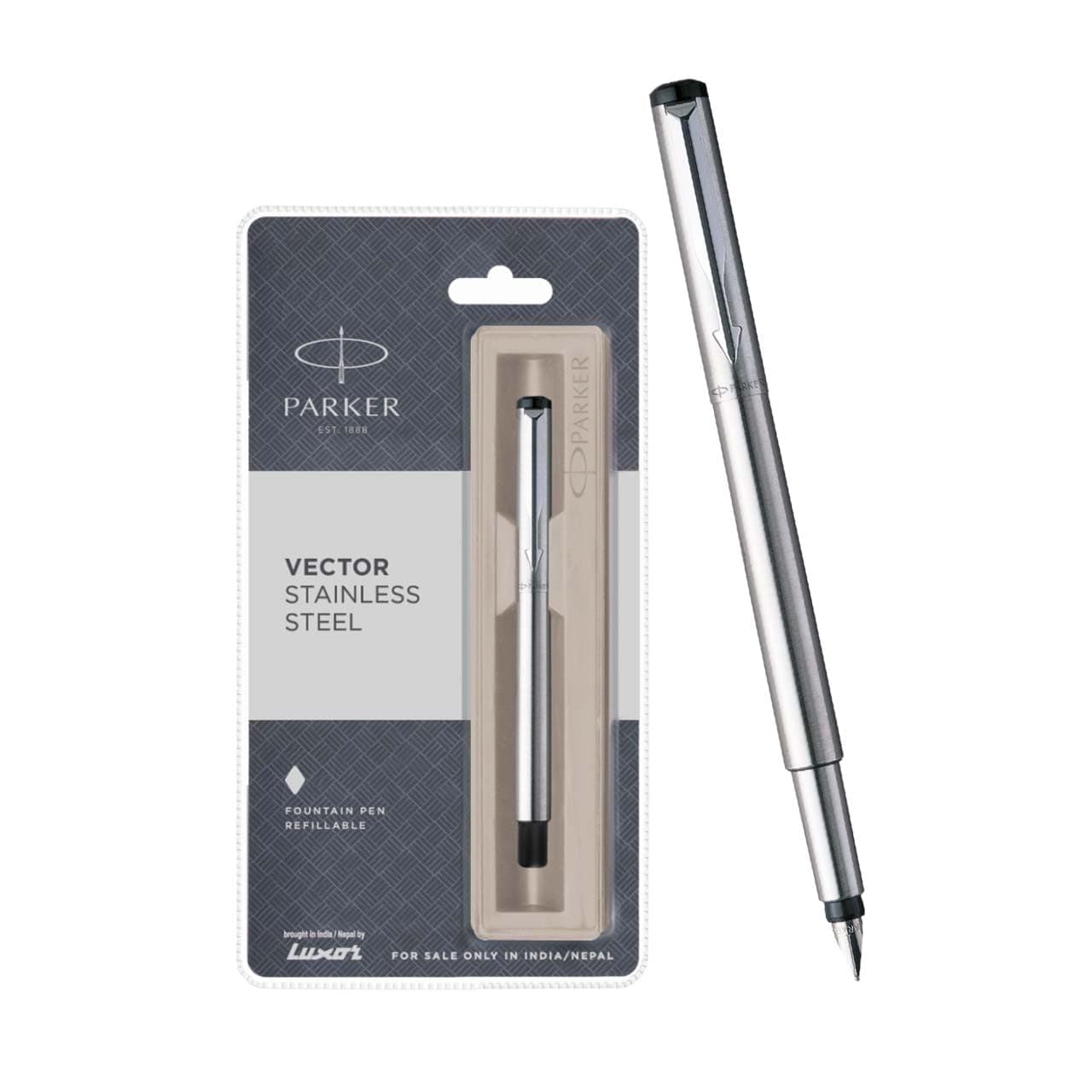 Vector CT Fountain Pen, Stainless Steel