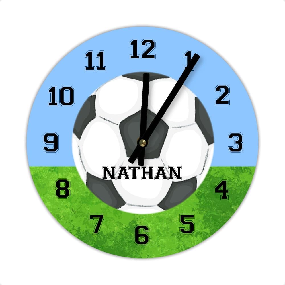 Instant Murals Design Personalized Sports Wall Clock, Soccer