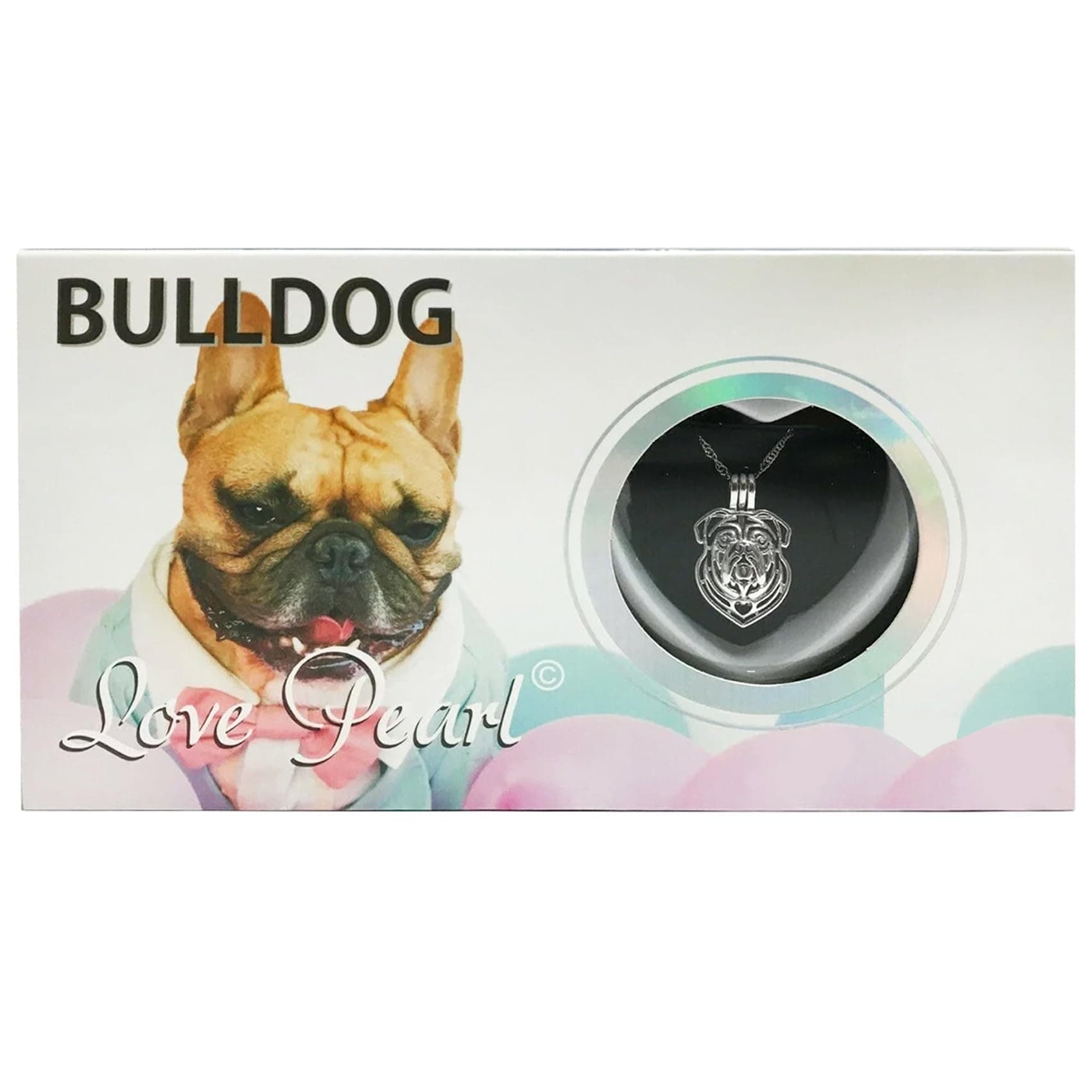 Love Pearl Creations Dogs Wish Kit with Pendant Necklace (Bulldog)
