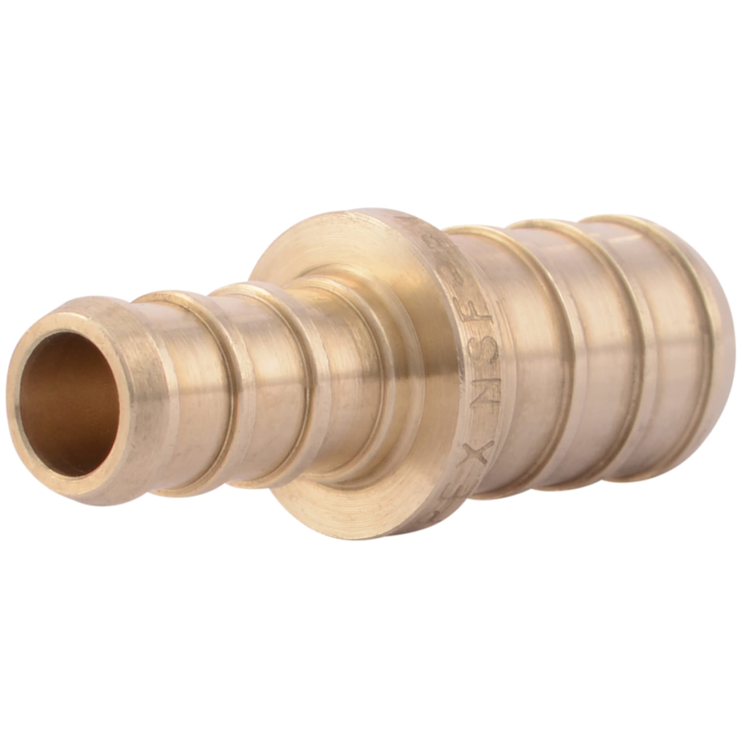 SharkBite 3/8 x 1/2 Inch Crimp Reducing Coupling, Brass Plumbing Fitting, PEX Pipe, PE-RT, UC009LFA