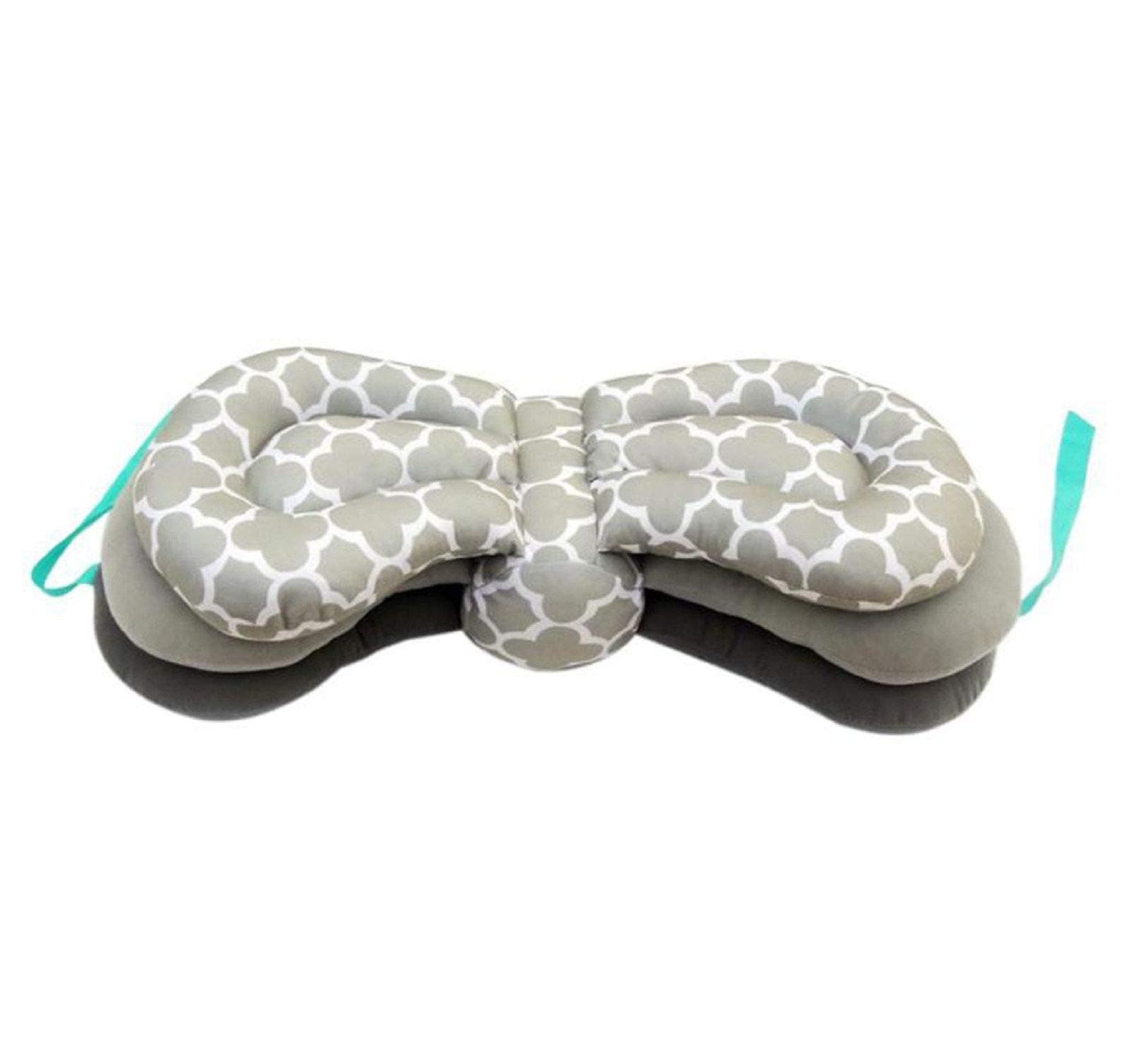 Breastfeeding Baby Pillow Portable Breastfeeding Support Cushion with Removable Adjustable Height - Compact Breast Feeding Pillow for Traveling - No More Sore Muscles! Anti-Spitting Milk