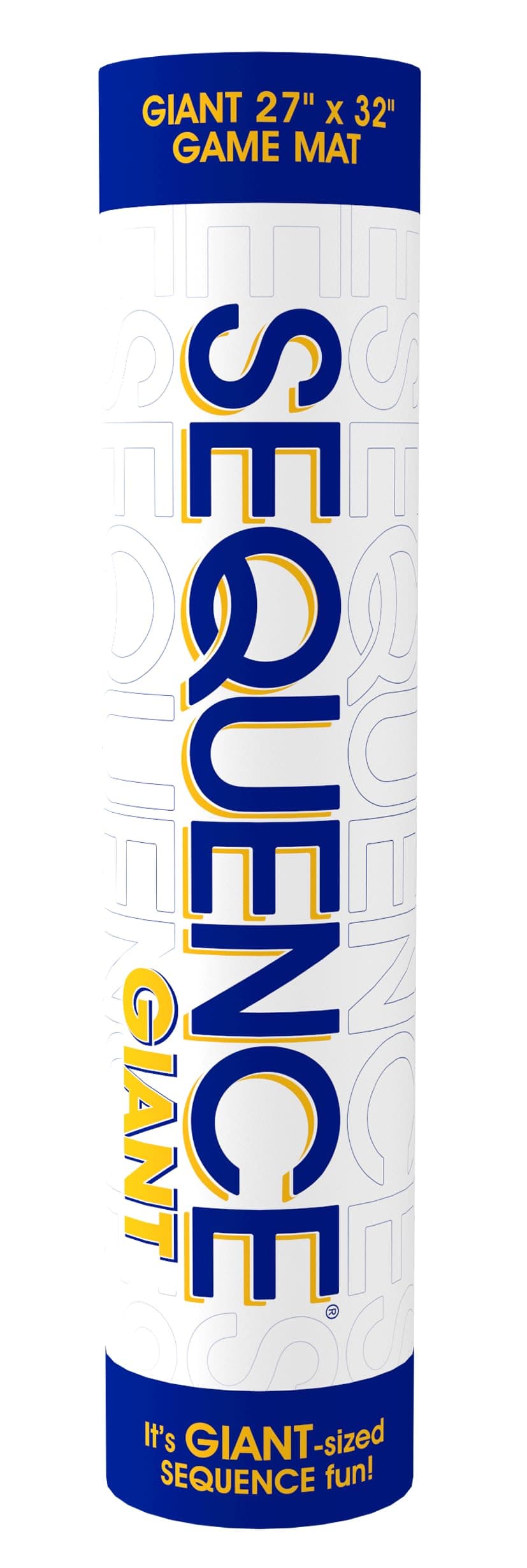 Giant (aka Jumbo) SEQUENCE Game - Tube Edition with Cushioned Mat (27" x 32") Cards and Chips, Package Colors May Vary.