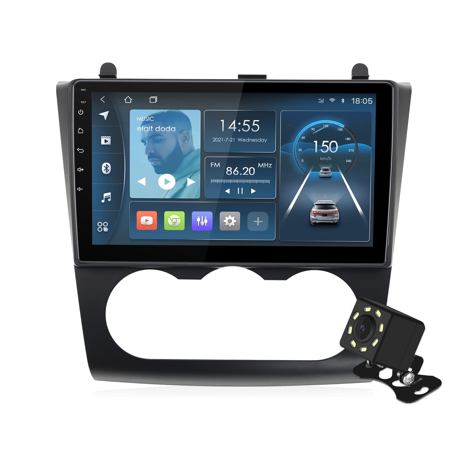 9 inches Android 10 Double Din Car Stereo for Nissan Altima 2008-2012 IPS Touchscreen Screen Car Radio with Carplay & Android Auto Support Backup Camera GPS FM Navi BT