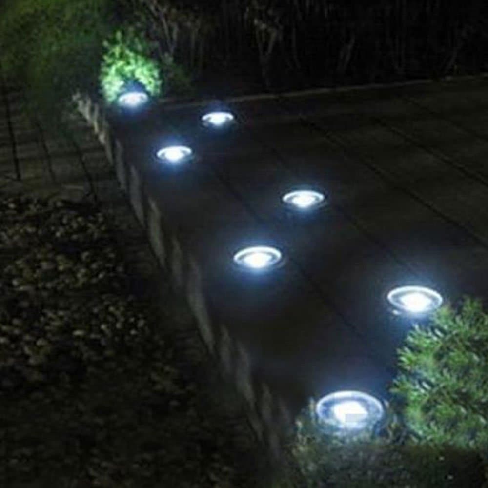 Thefancy Outdoor Solar Powered underground Light, 3 LED Waterproof Path Way Light for Garden or driveway