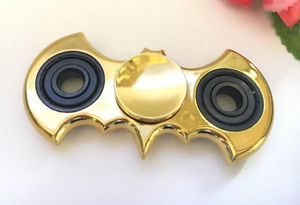 Metallic Batman Batarang Chrome Toy EDC ADHD Focus (Gold)