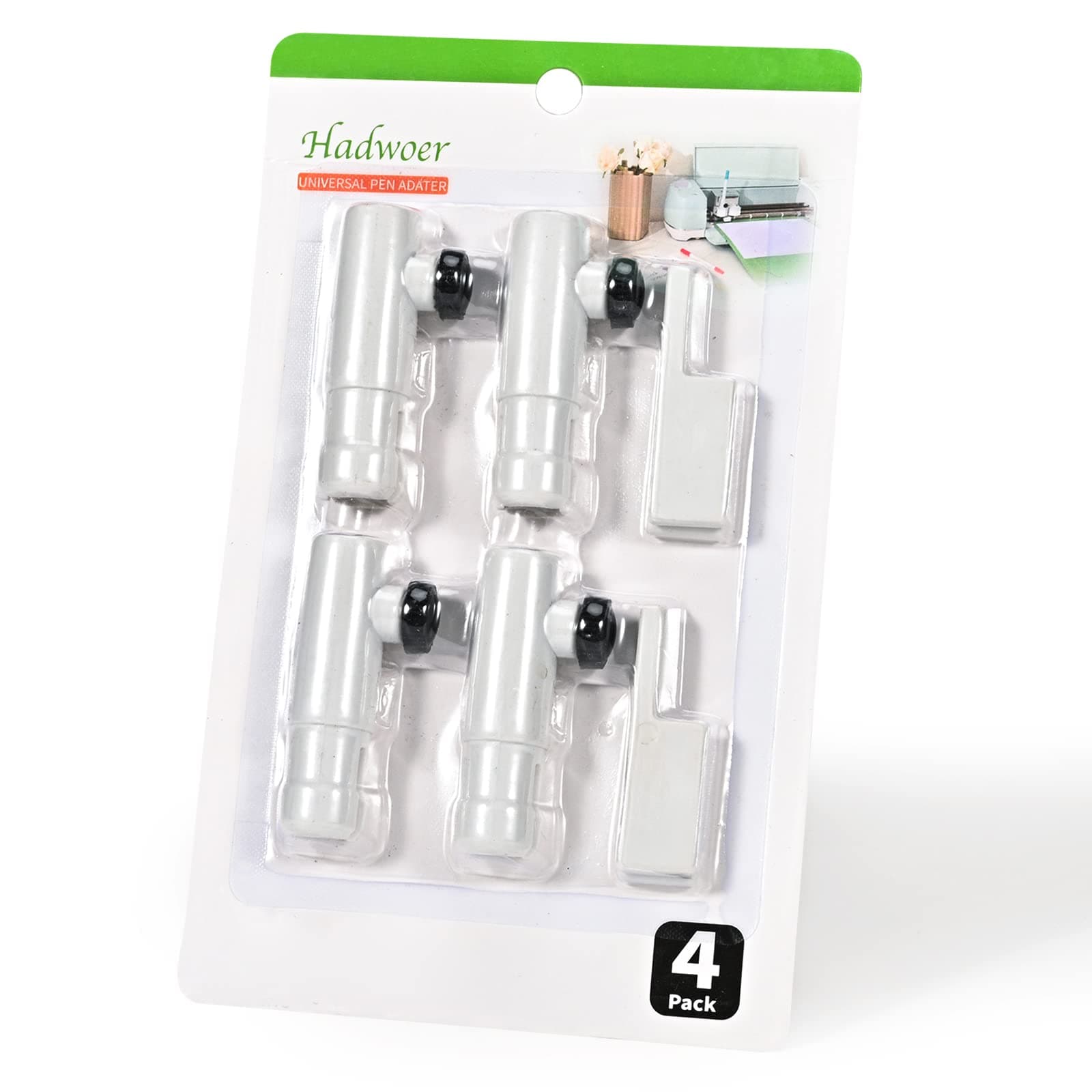Hadwoer Pen Adapter Set compatible with Cricut Explore Air 2/ Air 3/ Maker/Maker 3, 4PCS Pen Holders Set Compatible with All Pens Less Than 0.48 inch in Diameter
