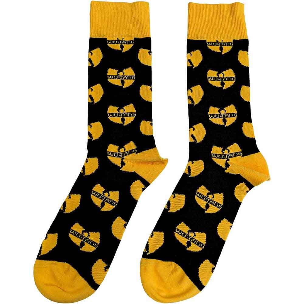 Wu-Tang Clan Ankle Socks Logo Repeat Official Mens Black (Uk Size 7-11) Size One Size