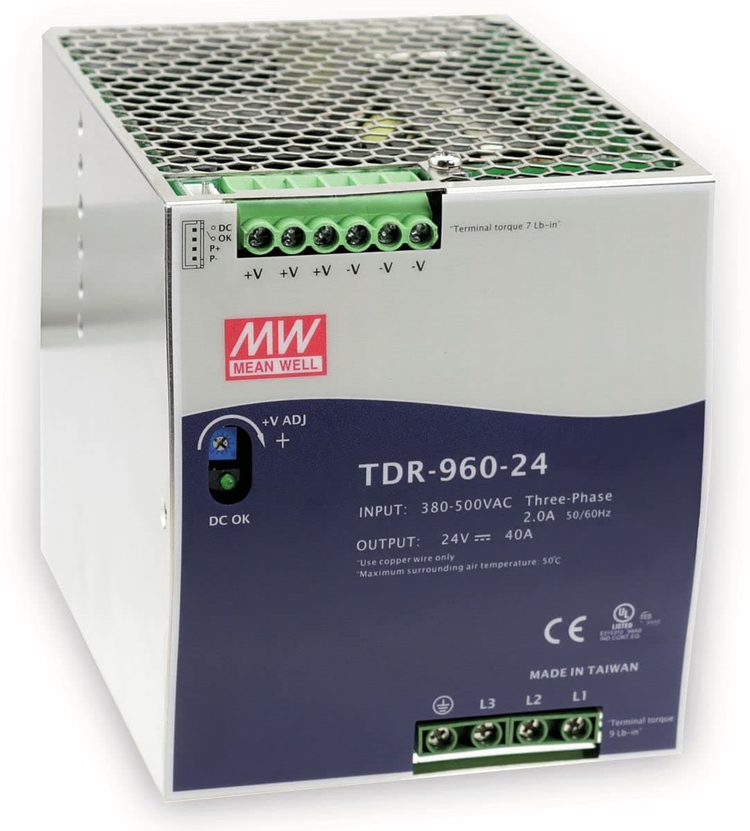 Mean Well TDR-960-48 20A 960W DIN Rail Power Supply 1 x