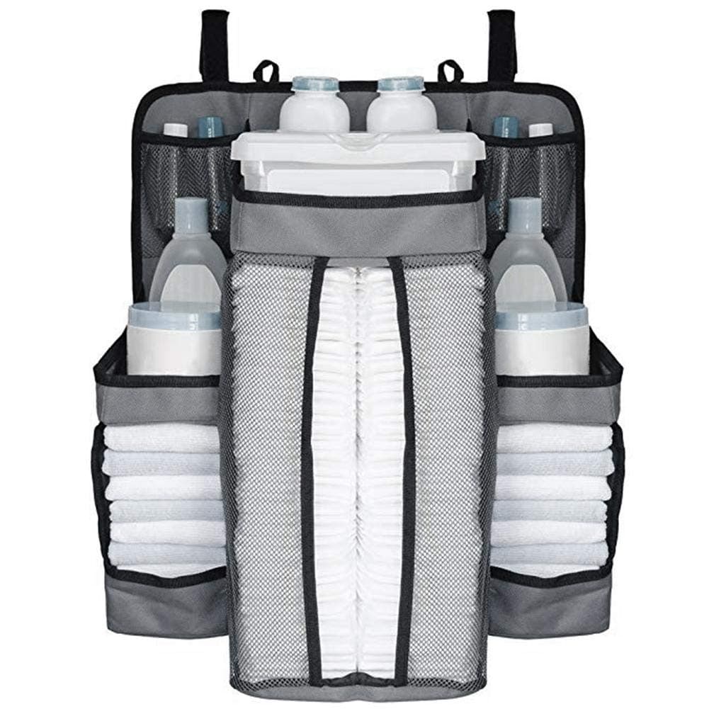 Seasaleshop Baby Nappy Organiser for Baby Room - Hanging Storage Bag for Nappies, Perfect for the Side of a Cot